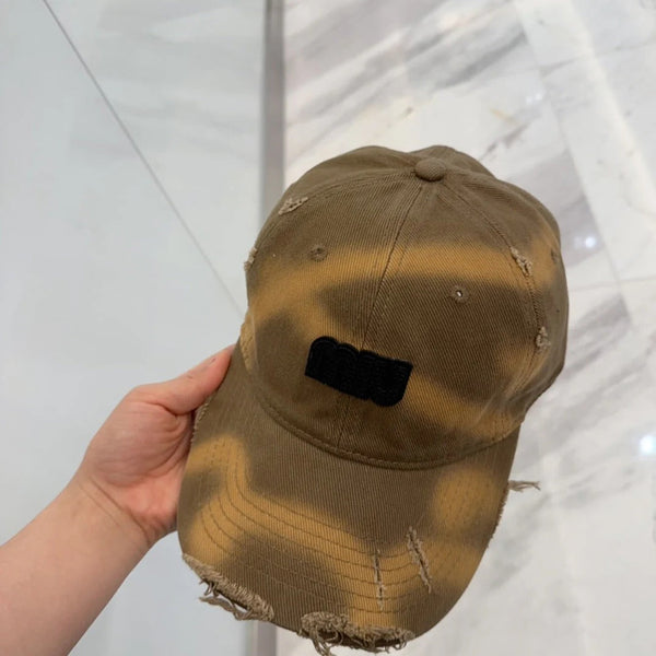 CAPPELLINO DA BASEBALL MM IN TESSUTO MARRONE ANTIQUATO STILE 1