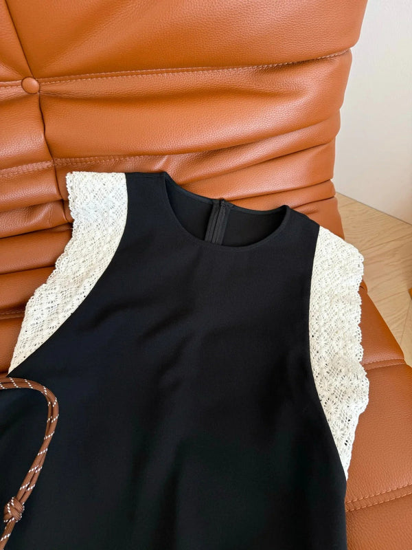 ABITO NERO DOPPIO STRATO PIZZO 25S IN ACETATO 265682