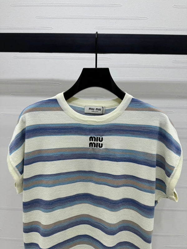 MAGLIONE IN MAGLIA CON MANICHE A VOLANTE MIU 25S 264147
