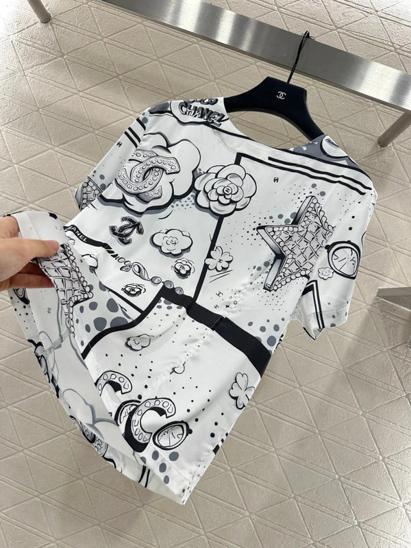 T-SHIRT MANCHES COURTES CHANEL 25S STYLE 119
