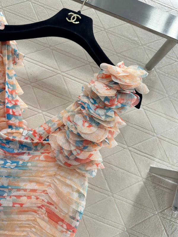 CHANEL Robe superposition camélia 25S 651