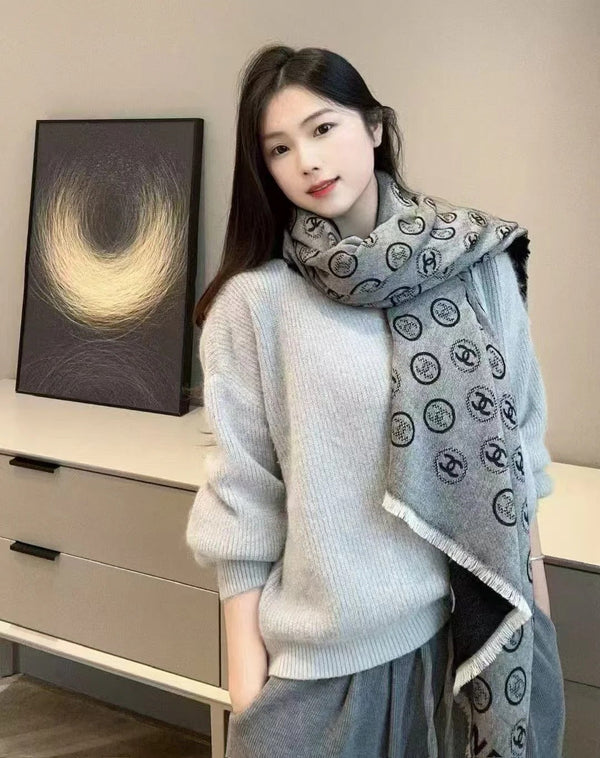CHANEL 25S ÉCHARPE 200 CM EN CACHEMIRE 942945