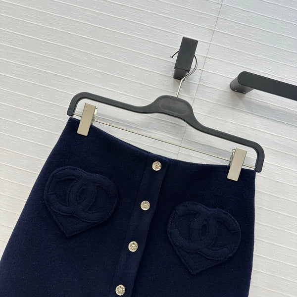 CHANEL 25S A-LINE KNIT MINI SKIRT 345