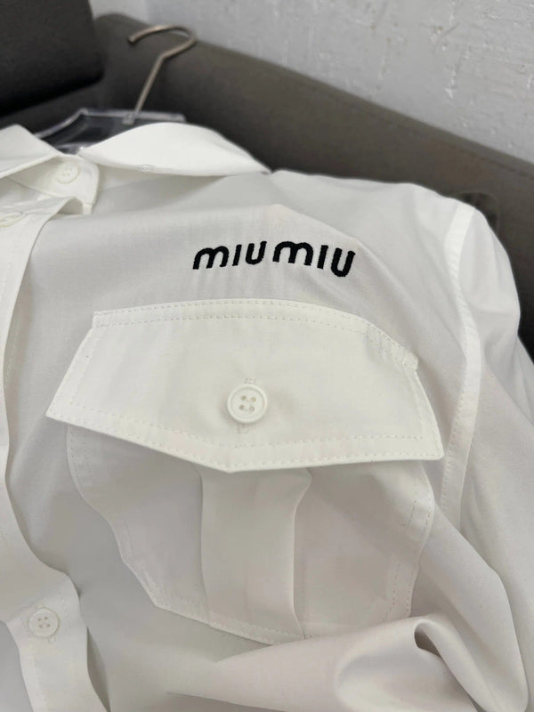 MIUMIU SHIRT AND SKIRT SET STYLE 28