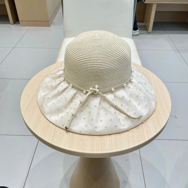 WIDE BRIM HAT IN IVORY STRAW 673033