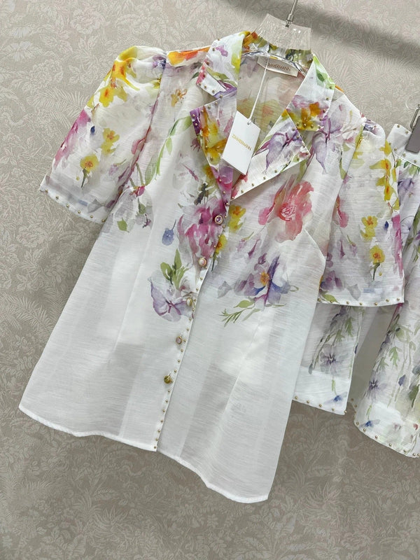 ENSEMBLE CHEMISE MANCHES COURTES ET SHORT TAILLEUR ZIMMERMANN 275122