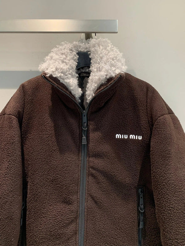 MIUMIU SHERPA FLEECE JACKET STYLE 470