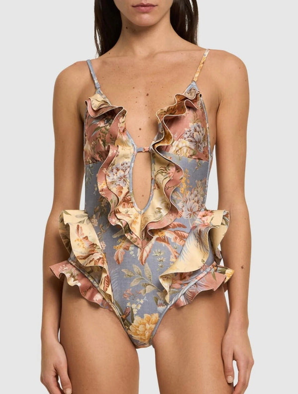 ZIMMERMANN BIKINI TALLOW FLORAL PATCHWORK PATTERN 270512