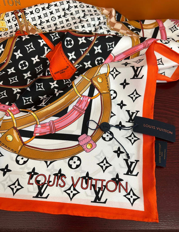 LV SCARF 90 CM IN SILK 738451