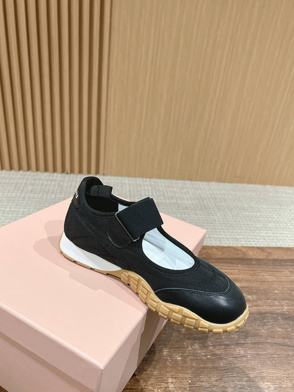 BALLET SHOES IN BLACK LAMBSKIN AND FABRIC ANTI-SLIP RUBBER SOLE