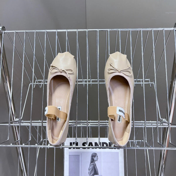 M BALLET FLAT SHOES LIGHT NUDE SHEEPSKIN