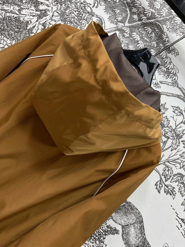 GIACCA CON CAPPUCCIO MIU 25S MARRONE IN NYLON 263023