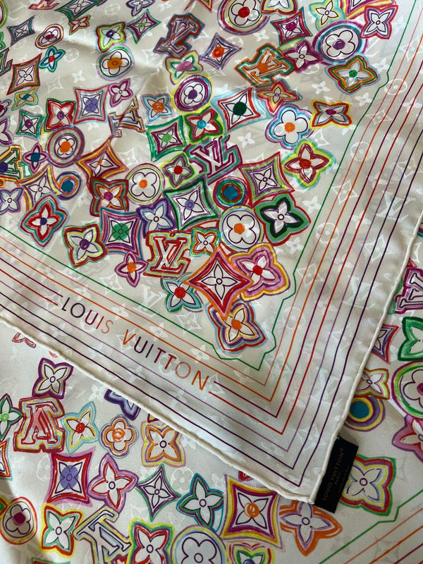 LV SCARF 90 CM IN SILK 715639
