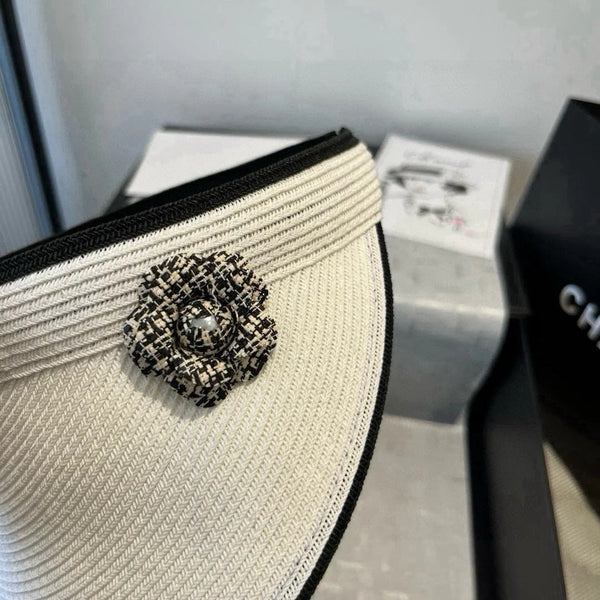 CC CAPPELLO DA SOLE MODEM BIANCO CON FIORE 673933