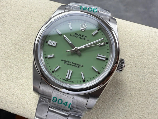 Rolex Oyster Perpetual 36 Pistachio Dial Stainless Steel