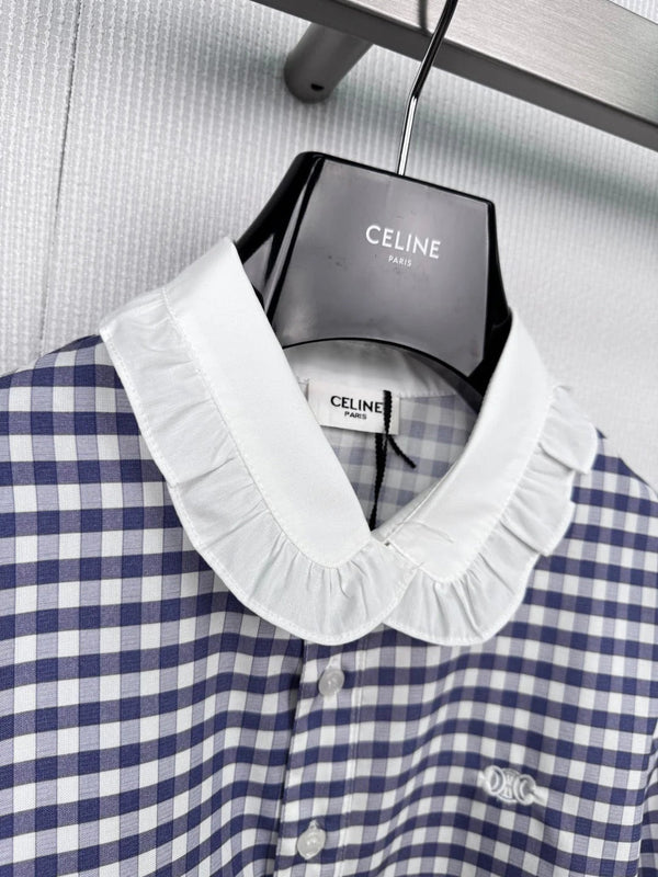 CELINE 25S PLAID SHIRT 0112