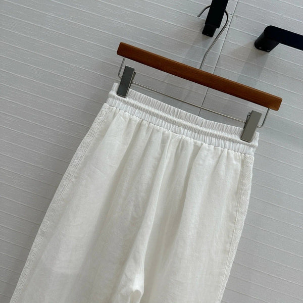ZIMMERMANN LINEN LACE PANTS 276101