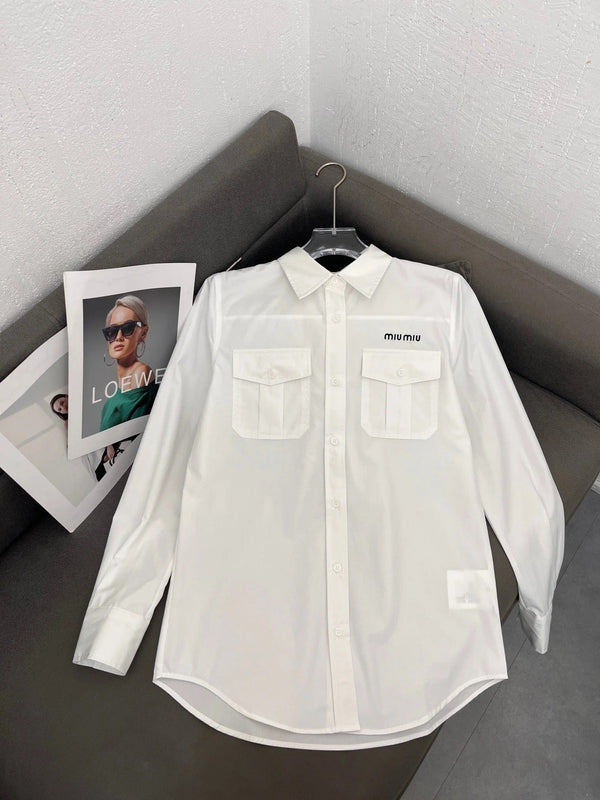 MIUMIU SHIRT AND SKIRT SET STYLE 28