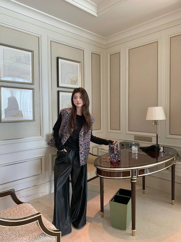 CHANEL 25S VESTE EN TWEED COL ROND STYLE 152