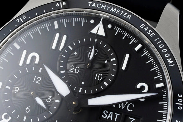 IWC Pilot 41mm Cadran Noir Boîtier Acier Bracelet Caoutchouc