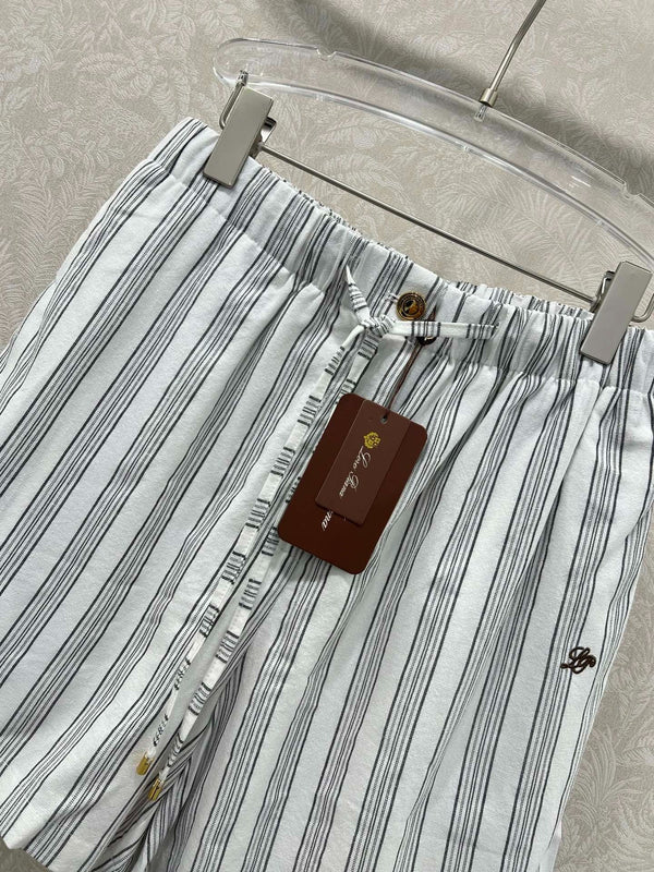 RALPH LAUREN STRIPED LINEN SHORTS 269163
