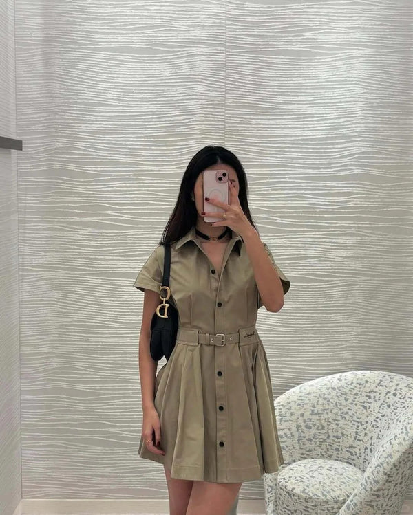 DIOR 25S PLEATED SHIRT DRESS 220902