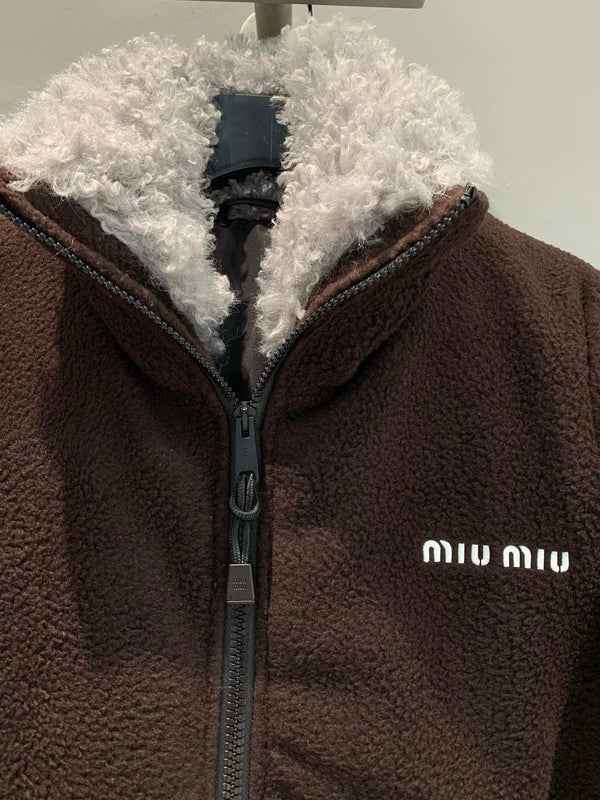 MIUMIU SHERPA FLEECE JACKET STYLE 470