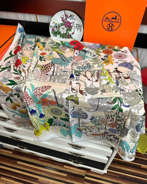 HERMES 25S SCIARPA 90 IN SETA 735741