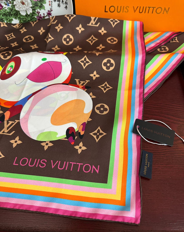 LV SCARF 90 CM IN SILK 738413