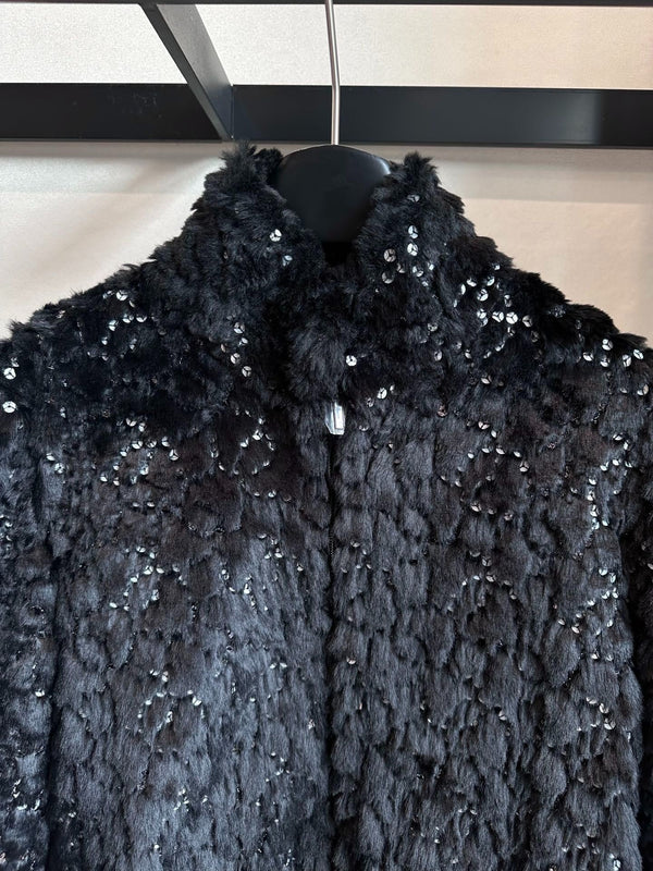 BLOUSON CHANEL 25S EN VELOURS ORNÉ DE SEQUINS 464