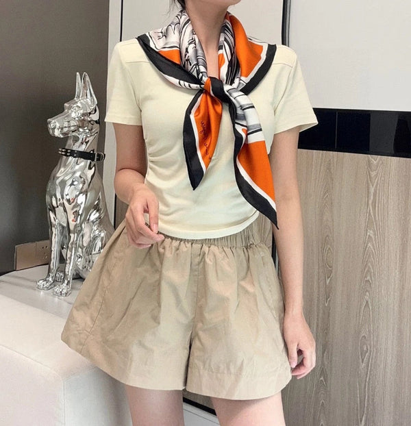 HERMES 25S SCIARPA 90 IN TWILL DI SETA 733934