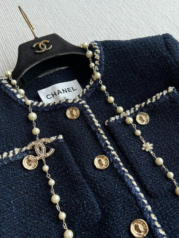 VESTE CHANEL EN LAINE À MANCHES COURTES STYLE 29