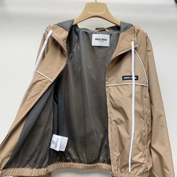 MIUMIU ZIP-UP HOODED JACKET 25S 268032