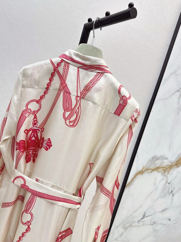 HERMES 25S LONG SILK DRESS 134