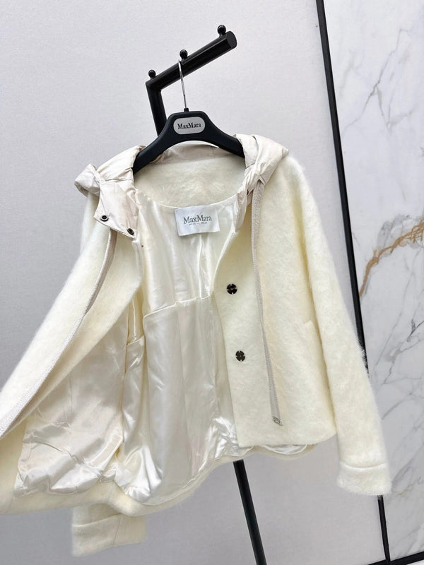MAX MARA 25S HOODED KNIT JACKET 106