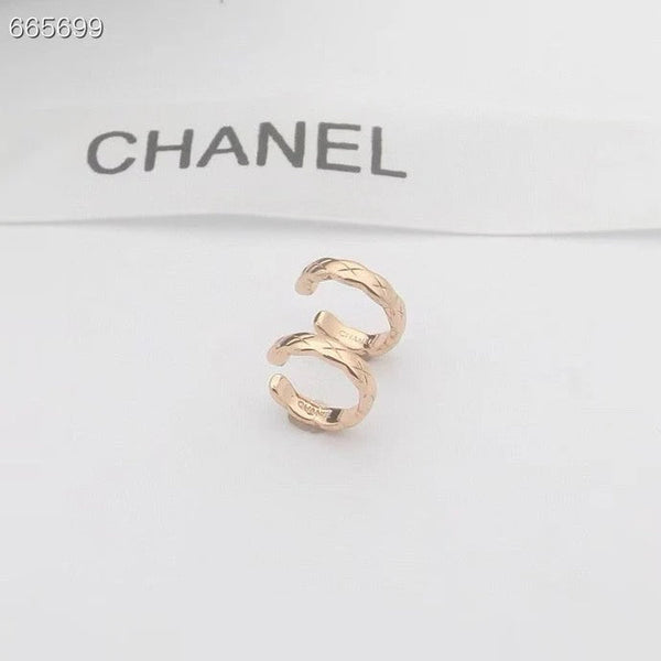 COCO CRUSH QUILTED MOTIF HOOP EARRINGS