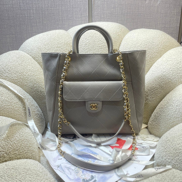 CC 2026 Shopping Bag 39cm Grained Calfskin Leather