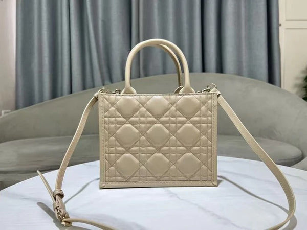 Dior 2026 Book Tote Bag 26.5cm Beige Leather