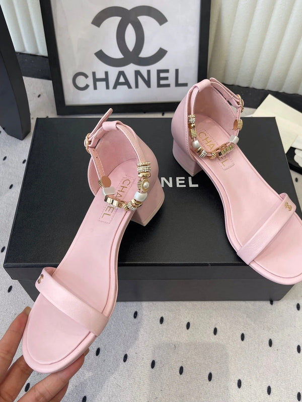 CC 26s Sandales 35 Cuir de mouton Rose clair 650104