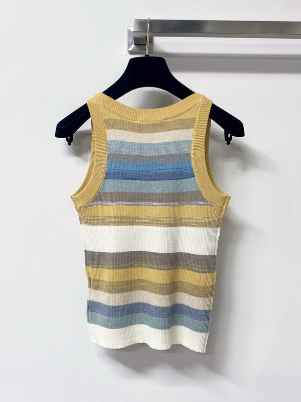 CD 2026 Multicolor Vest Wool Cotton 529388