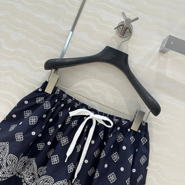 JUPE MI-LONGUE PLISSÉE BLEU NUIT MIUMIU