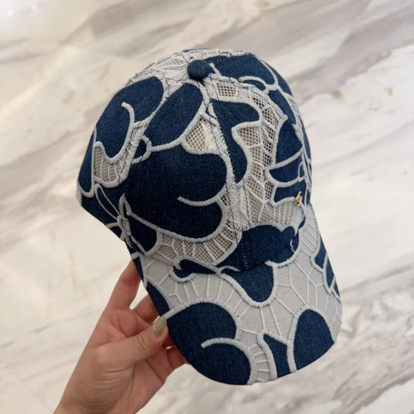 CASQUETTE DE BASEBALL EN DENTELLE FLEURIE 672632