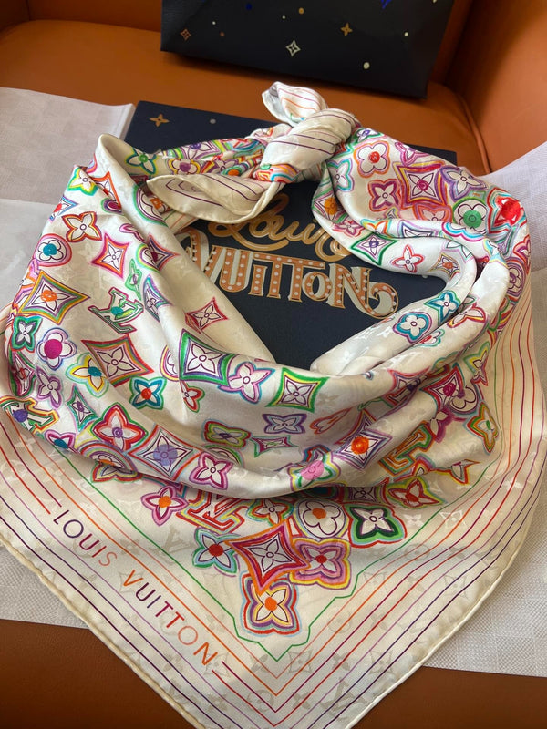 LV SCARF 90 CM IN SILK 715639
