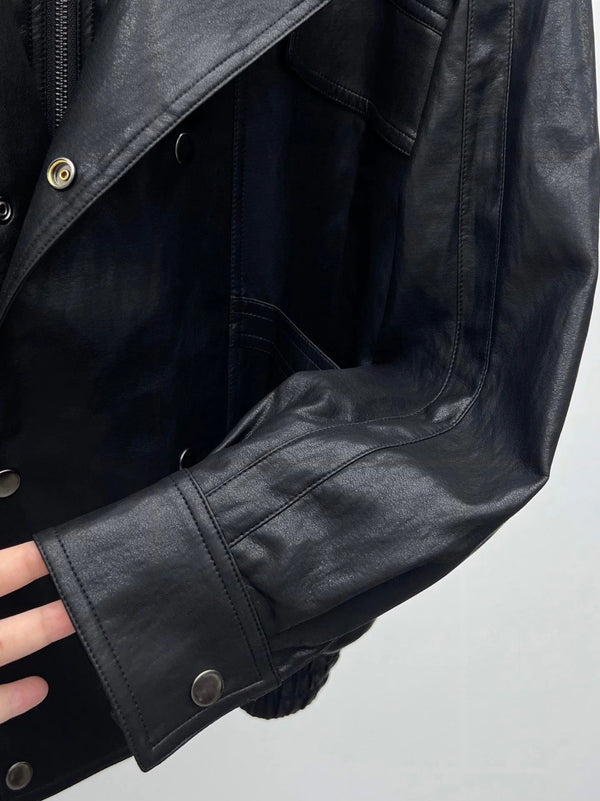 BLOUSON EN CUIR YSL 25S STYLE 137