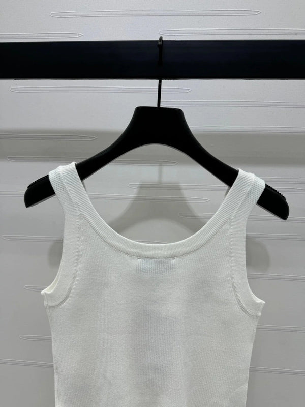 MIUMIU EMBELLISHED KNIT TOP 269491