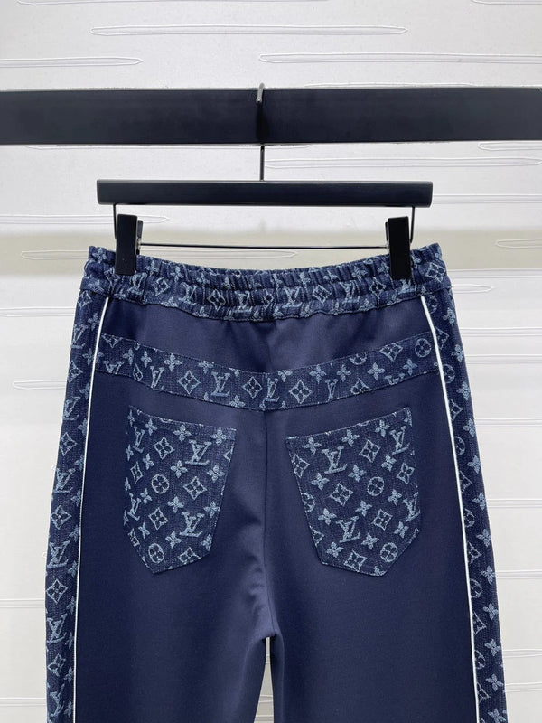 LV 25S PATCHWORK STRAIGHT-LEG DENIM JEANS 0127