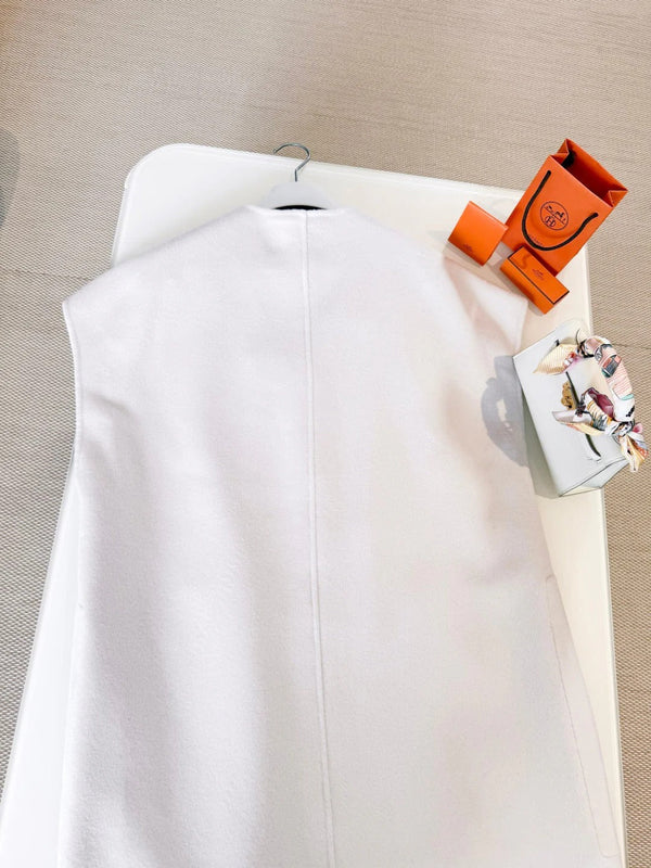 MANTEAU SANS MANCHES RÉVERSIBLE HERMÈS 25S 258