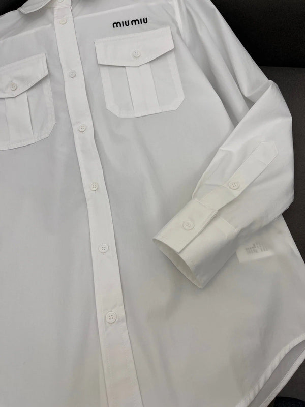 MIUMIU SHIRT AND SKIRT SET STYLE 28