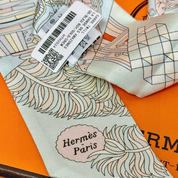 HERMES 25S SILK NECKERCHIEF 86 IN SILK 714349