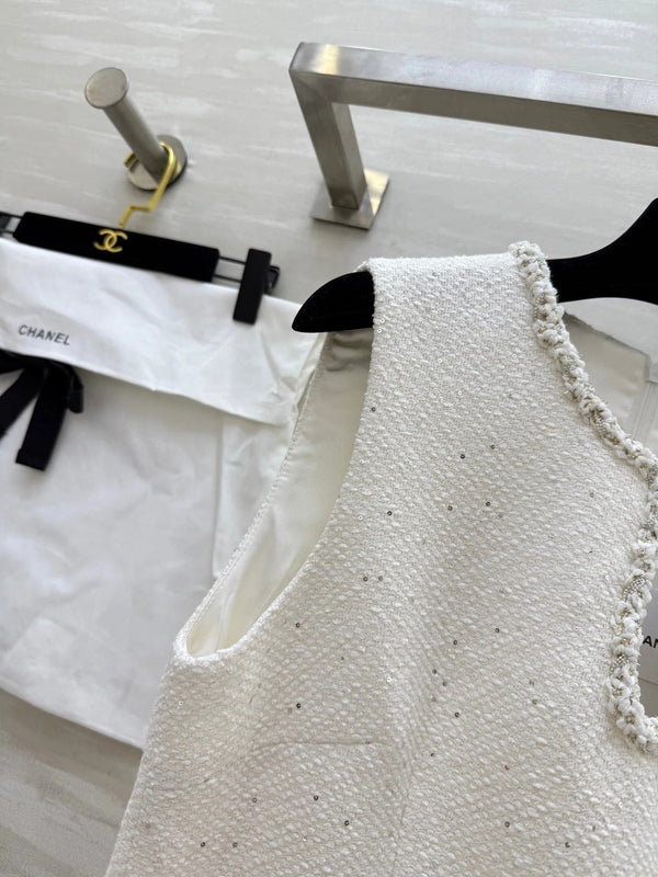 ROBE EN LAINE SANS MANCHES CHANEL STYLE 20